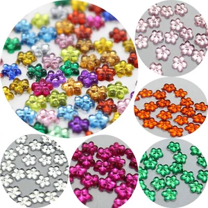 1000 Acrílico FlatBack Mini Flor Estrás Gemas 4mm Pequeñas Puntas para Arte en Uñas - Imagen 1 de 20