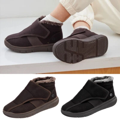 FitVille Damen Weit Winter Senioren warme Hausschuhe Klettverschluss Gefüttert - Bild 1 von 4