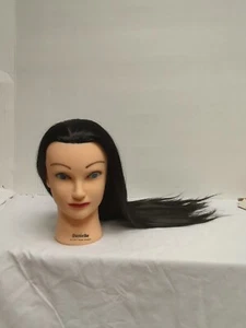 Menge 6 Kosmetik Schaufensterpuppe Kopf Synthetik schwarz Haar Praxis Schnitt Puppe NW - Bild 1 von 13