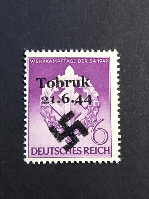 Germany WWII propaganda overprint (TOBRUK) 6 Rpf. MNH  /s4 #125 - Image 1 of 2
