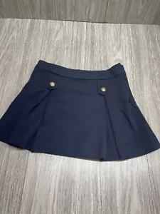 Jacadi Paris girls size 4 blue zip side sailor pleated skirt good condition - Picture 1 of 12