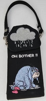 DE COLECCIÓN Disney Parks Negro Eeyore Abatible Portateléfono Con Correa Oh Bother Raro Foto 1 de 3