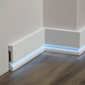 Led Duct Baseboard Molding, White Base Moulding, Bathroom Skirtingboard - Picture 1 of 6