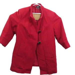 Style & Co Damen Mantel rot Wollmischung Knopfleiste mit Taschen Größe 24W - Bild 1 von 8