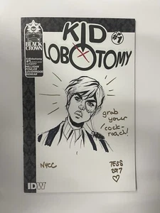 Kid Lobotomy #1 Tess Fowler en blanco firmado y dibujado NYCC con certificado de autenticidad - Imagen 1 de 2