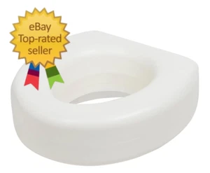 Raised Toilet Seat Riser That Fits Most Standard (Round) Slip Resistant Comfort - Picture 1 of 7
