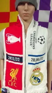 Liverpool vs Real Madrid (Champions League Final 2022) Football Scarf - Picture 1 of 5