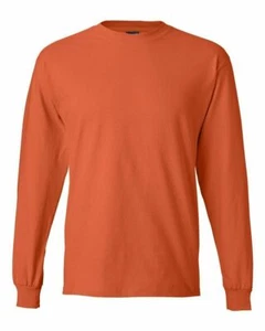 Hanes NEW 100% Cotton Long Sleeve Beefy-T T-Shirt - Picture 1 of 10