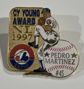 NL Cy Young 1997 Pedro Martinez Montreal Expos Baseball Pin - Picture 1 of 2
