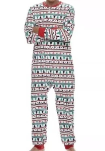 Pijama/ropa de dormir de una pieza Jammies For Your Families Fairisle MicroFleece para hombre Lg - Imagen 1 de 2