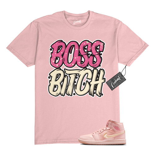 1 T shirt vela San Valentino brevetto corallo lavato sale rosa abbinata BOSS