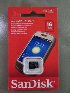 SanDisk 16 GB Class 4 - MicroSDHC Card - (SDSDQM-016G-B35) - Picture 1 of 2