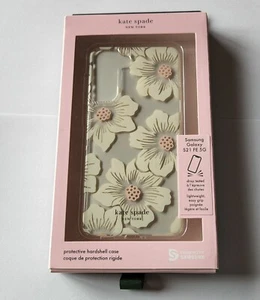 NEW Kate Spade Hardshell Case for Samsung Galaxy S21 FE 5G - HOLLYHOCK FLORAL - Picture 1 of 8