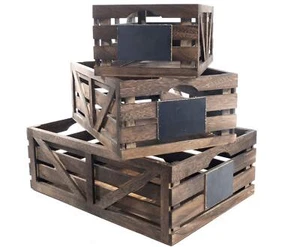 Wooden Premium Wood Crates For Display Boxes For Crafts Storage Basket - Picture 1 of 7