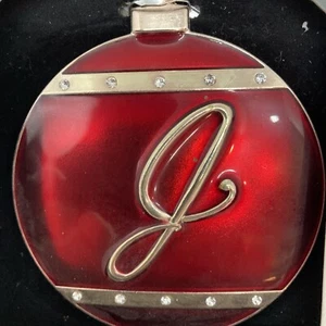 Harvey Lewis Adorno de Navidad Letra "J" con Finos Cristales Europeos En Caja Nuevo - Imagen 1 de 7