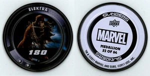 Elektra #32 of 84 Marvel Slingers 2011 Upper Deck Metal Medallion - Picture 1 of 1