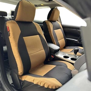 Waterproof Canvas Black & Coyote Front Car Interior Accessoris For Hyundai IX35 - Picture 1 of 5