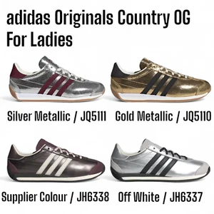 Adidas Originals Country OG Damen Silber Metallic Gold Off White Lieferant F/J - Bild 1 von 45