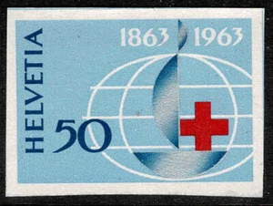 Switzerland 1963 The 100th Anniversary Of The Red Cross - 50c Imperf Stamp - MNH - Picture 1 of 1