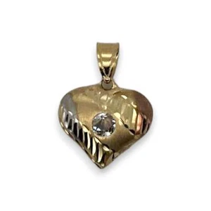 Heart Pendant - 14K Yellow Gold - Picture 1 of 2