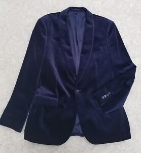 New J Crew Men's Ludlow Slim-Fit Shawl-Collar Tux Jacket Navy Velvet Blazer 36R