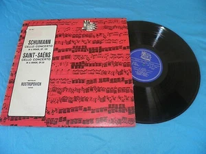 Schumann / Saint-Saens - Cello Concertos - Rostropovich - RARE USSR 1960 MK LP - Picture 1 of 2