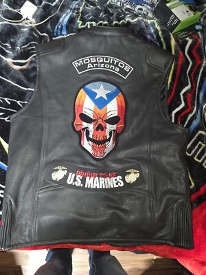 milwaukee leather vest mens With Bikers Patches Sewn On  - Image 1 of 4