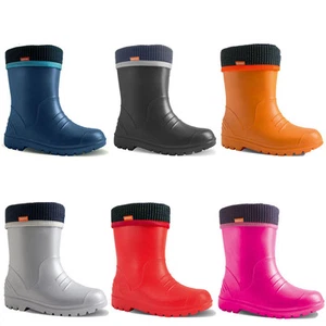 DEMAR leichte EVA Kinder Gummistiefel gefüttert Regenstiefel Thermostiefel DINO - Bild 1 von 7