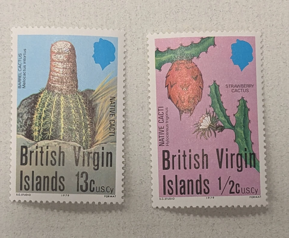 Sello Islas Vírgenes Británicas 1979 MNH Cactus Mi 3527 Scott 350.352 Yt 358.360 Foto 1 de 1