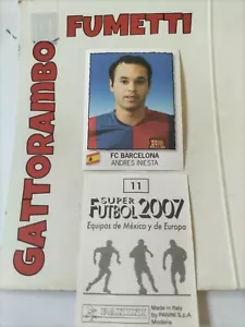 Figurine Sticker N.11 Iniesta Barcellona Super Futbol 2007 Mexico new - Panini - Picture 1 of 1