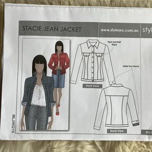 Style Arc Sewing Pattern Stacie Jean Jacket Work Denim Women Sizes 04-16 UNCUT - Picture 1 of 4