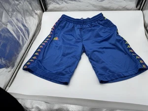 Kappa Shorts Men’s L Athletic Sport Long Logo Side Stripes Elastic Waist - Picture 1 of 6