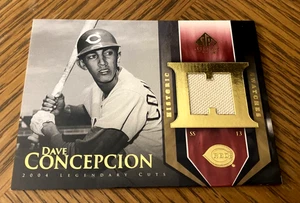 2004 SP LEGENDARY CUTS HISTORIC SWATCHES DAVE CONCEPCION GAME USED JERSEY PATCH - Picture 1 of 2