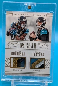 2016 National Treasures NFL Gear Blake Bortles Allen Robinson 4 Color Patch /25 - Picture 1 of 2