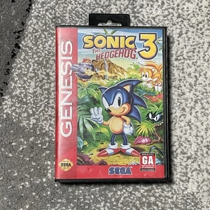 Sonic The Hedgehog 3 (Sega Genesis) NUR LEERHÜLLE / BOX - mit Hang Tab - Bild 1 von 6