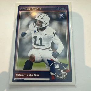 Abdul Carter 2025 Panini Score New York Giants NFL Rookie Card #16 RC - Bild 1 von 2