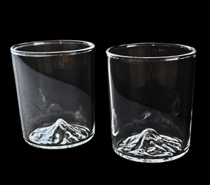 Huckberry x High West Distillery Whiskey Bar Glass 3d Peaks Mt Timpanogos Hiker - Picture 1 of 5