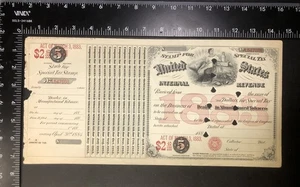 Ingresos de Estados Unidos; sello fiscal especial; distribuidor de tabaco manufacturado; 1883; recargado - Imagen 1 de 1