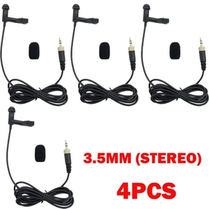 4x Lapel Lavalier Microphones For Sennheiser EW100 SK100 G1 G2 G3 MKE2 EW500 ME2 - Picture 1 of 6