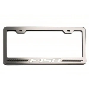 License Plate Frame w/Blue LED "F-150" Logo for Ford F-150 [Stainless] - Picture 1 of 5