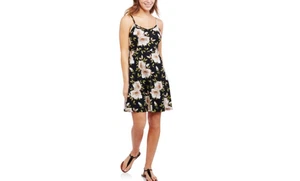 Vestido para mujer Faded Glory cami calce y acampanado talla S 4-6 - Imagen 1 de 1