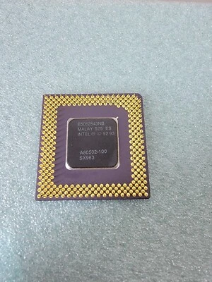 Vintage Intel Pentium A80502-100 SX963 SY007 SX970 Collectible CPU Gold Recovery - Image 1 of 3