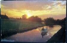 England Sunset on the Cut Bridgewater Canal at Oughtrington - posted 1980