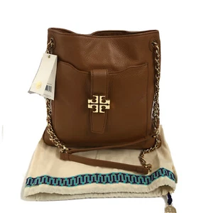 Tory Burch Handtasche Crossbody Camel Leder Handtasche Schultertasche Swing Back Tote - Bild 1 von 12