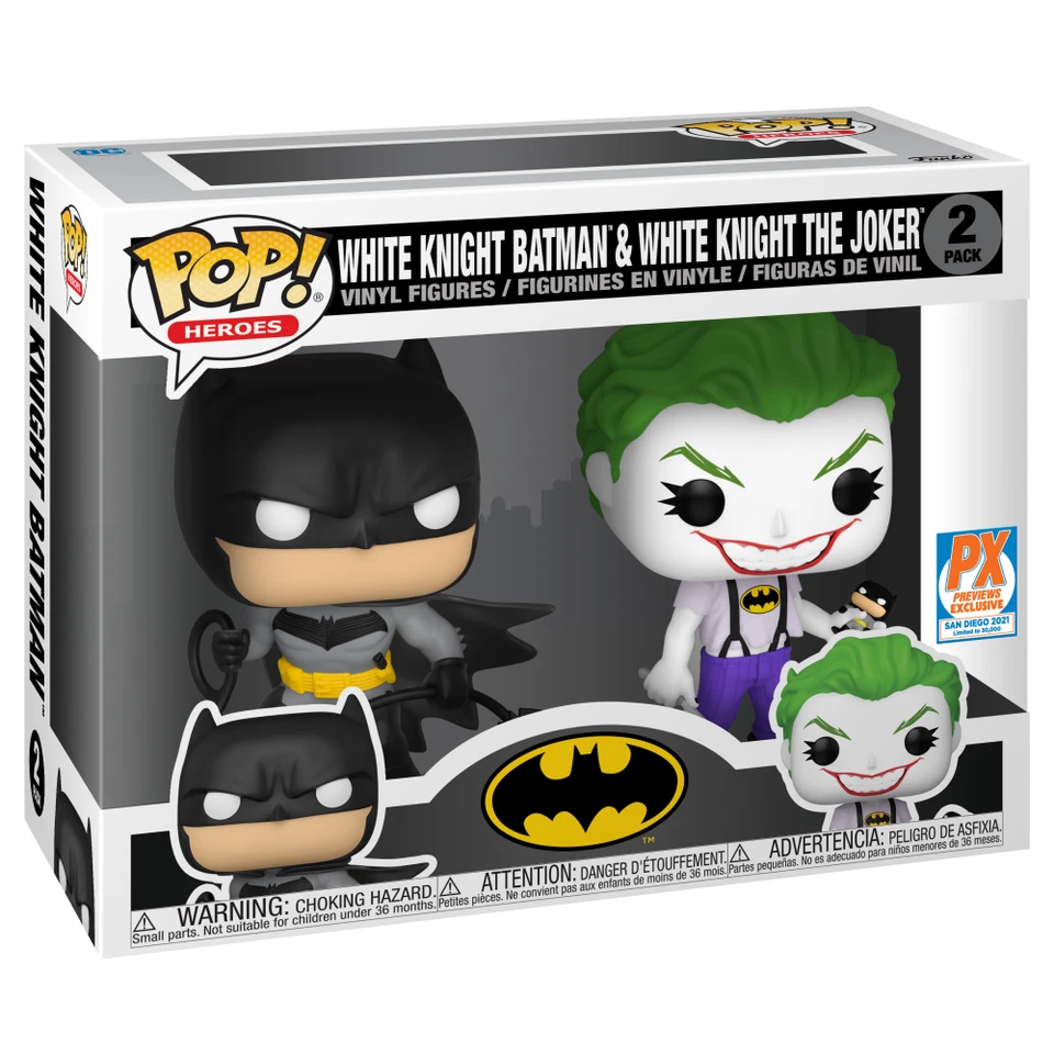 Funko Pop! Vinyl: DC Universe - White Knight Batman & White Knight the Joker 2-Pack - Diamond Comics (Exclusive)