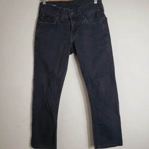 True Religion Ricky Größe 28 Short Low Rise Relaxed Straight Schwarz Made In USA - Bild 1 von 7