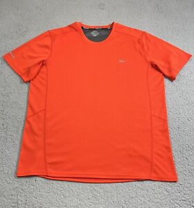 Everlast Shirt Men's XL Orange Everdri Athletic Fit Short Sleeve Logo Reflector