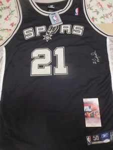 MAGLIA RC BUFFORD FIRMATA SPURS AUTENTICA TIM DUNCAN JSA COA. SOLO 1 SU EBAY. - Foto 1 di 7