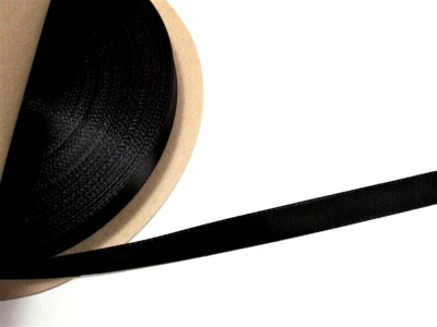 Black Double-Face Satin Ribbon 1/2 inch wide x 9 yards Schiff Acetate B48 - Image 1 of 4