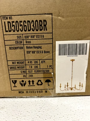 Elegant Lighting LD5056D30BR - Chandeliers Indoor Lighting - Image 1 of 4